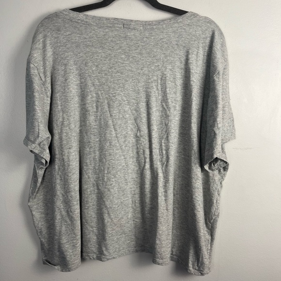 Good American Grey slouchy v-neck size 5 / 2X 100% cotton - Picture 5 of 6